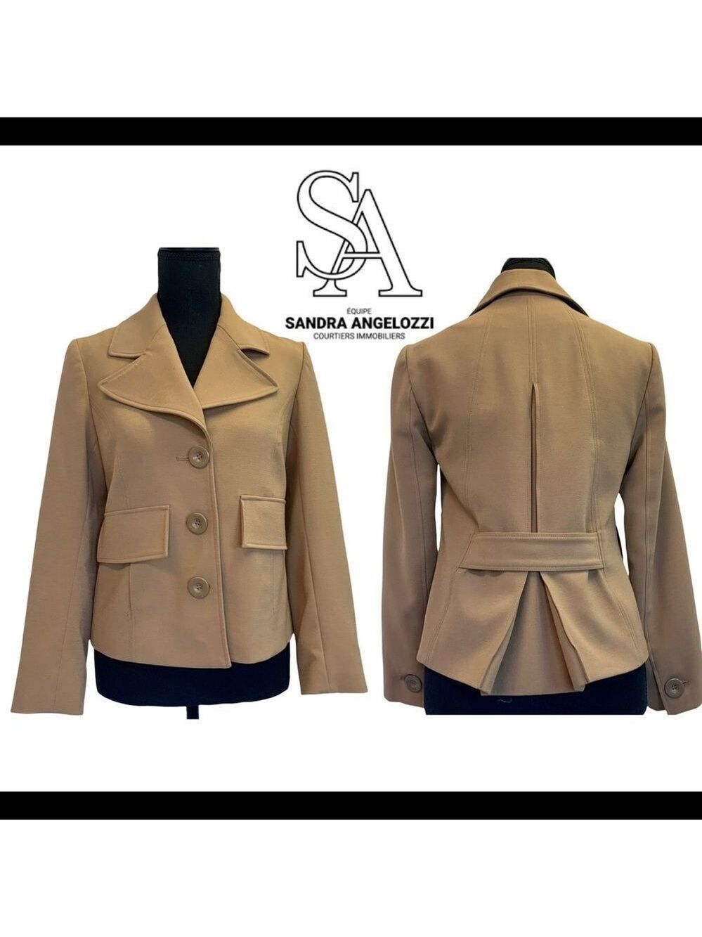 SANDRA Angelozzi camel Brown blazer size 30